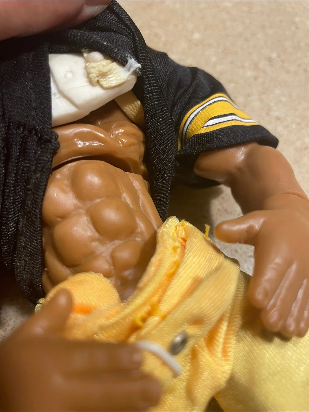 Troy Polamalu Doll in Black & Yellow Jersey (#43)